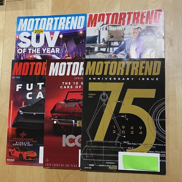 Lot of 4 Motortrend Magazine 2024 75th Anniversary Future/Greatest Car w/Label - Picture 1 of 4